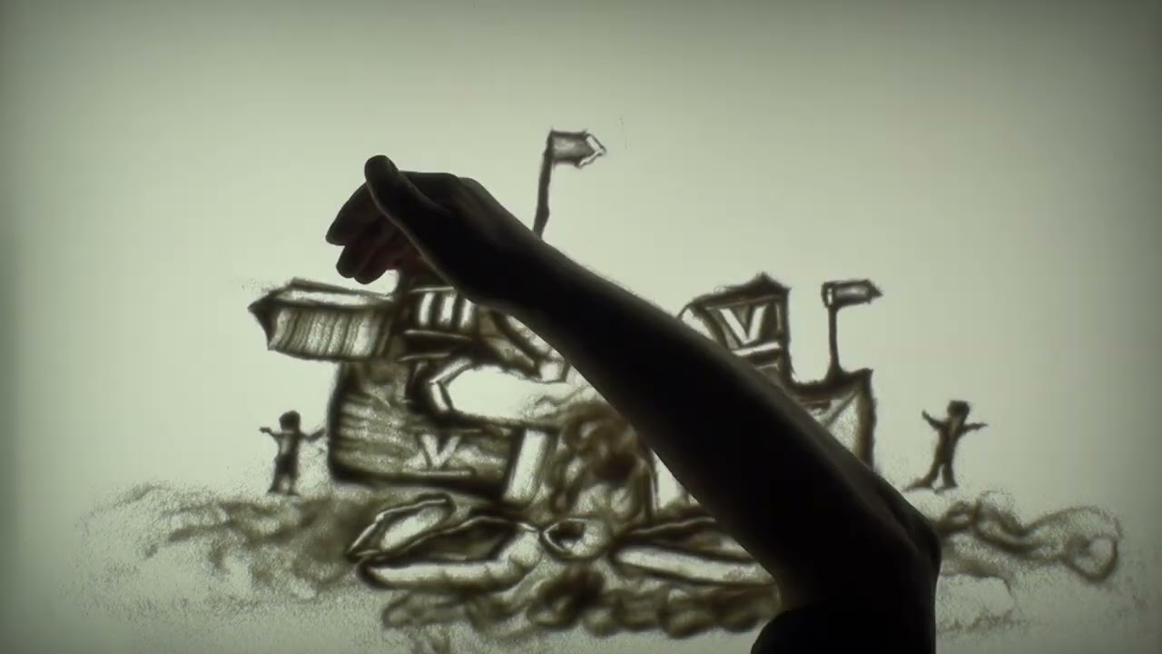 het Zandmannetje - het evangelie volgens De Zanderling in zandkunst